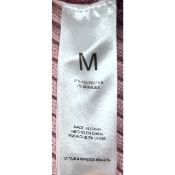 Bearpaw Sweater Women's Size M Plaid Pattern Pink & Burgundy Polyester Blend - Picture 7 of 9